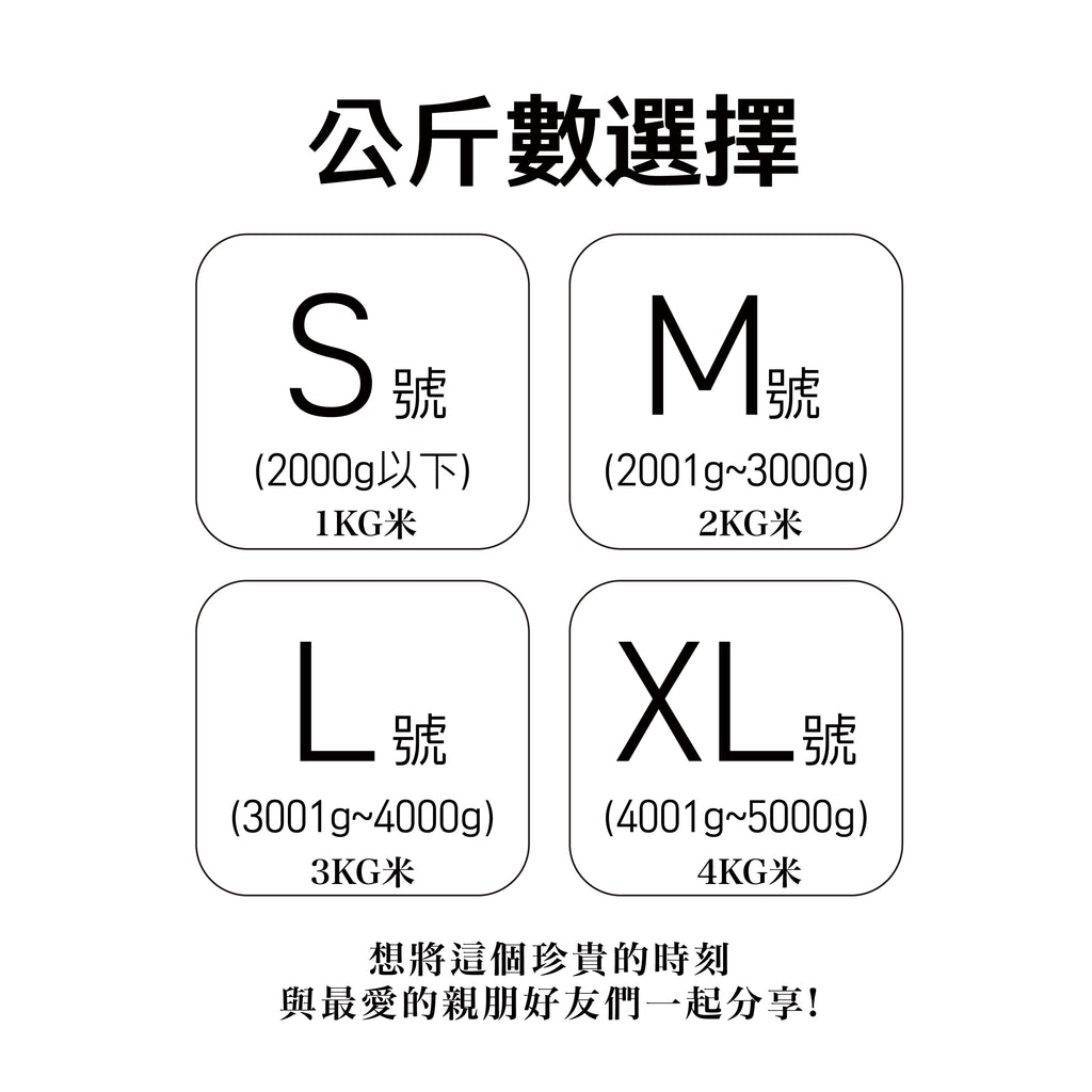 【台北精米所】客製化米禮｜彌月禮｜寶寶出生體重米