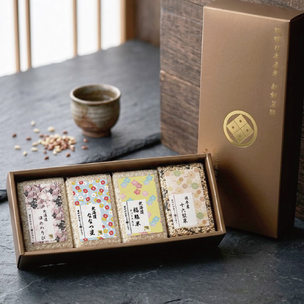 [Taipei Seimaijo] Hokkaido Selected Rice Gift Set | Premium Japanese Rice Blocks 450g x 4 (with Tote Bag)